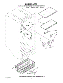 02 - Liner Parts parts for Whirlpool Freezer EV187NYRQ06 from AppliancePartsPros.com