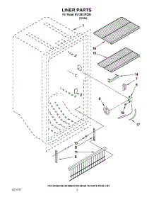 02 - Liner Parts parts for Whirlpool Freezer EV120NXRQ00 from AppliancePartsPros.com