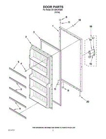 03 - Door Parts parts for Whirlpool Freezer EV120NXRQ00 from AppliancePartsPros.com