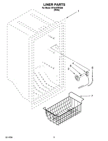 02 - Liner Parts parts for Whirlpool Freezer EV161FZRQ00 from AppliancePartsPros.com
