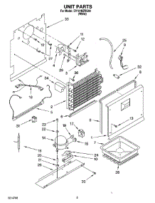 03 - Unit Parts parts for Whirlpool Freezer EV161NZRQ00 from AppliancePartsPros.com