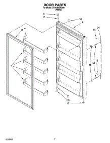 04 - Door Parts, Optional Parts (Not Included) parts for Whirlpool Freezer EV161NZRQ00 from AppliancePartsPros.com