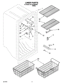 02 - Liner Parts parts for Whirlpool Freezer EVL201NXRQ00 from AppliancePartsPros.com