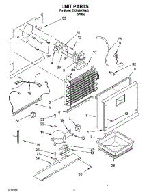 03 - Unit Parts parts for Whirlpool Freezer EV250NXRQ00 from AppliancePartsPros.com
