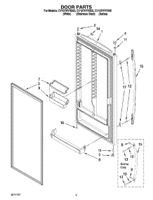 03 - Door Parts parts for Whirlpool Freezer EV187NYRQ00 from AppliancePartsPros.com