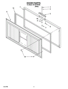 02 - Door Parts parts for Whirlpool Freezer EH150FXRQ00 from AppliancePartsPros.com