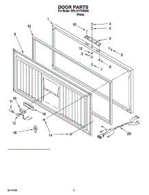 02 - Door Parts parts for Whirlpool Freezer EHL151FXRQ00 from AppliancePartsPros.com