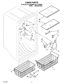 02 - Liner Parts parts for Whirlpool Freezer EV171NYMQ05 from AppliancePartsPros.com