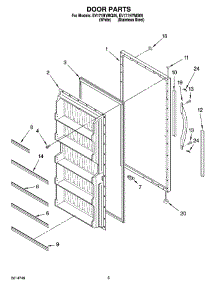 03 - Door Parts parts for Whirlpool Freezer EV171NYMS05 from AppliancePartsPros.com