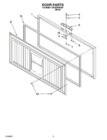 02 - Door Parts parts for Whirlpool Freezer EH150FXKQ01 from AppliancePartsPros.com