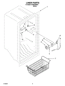 02 - Liner Parts parts for Whirlpool Freezer EV200FXMQ04 from AppliancePartsPros.com