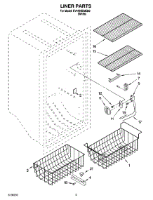 02 - Liner Parts parts for Whirlpool Freezer EV150NXMQ02 from AppliancePartsPros.com