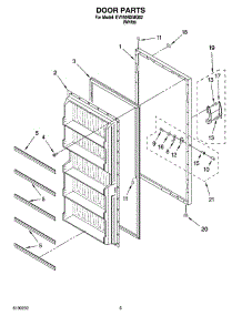 03 - Door Parts parts for Whirlpool Freezer EV150NXMQ02 from AppliancePartsPros.com