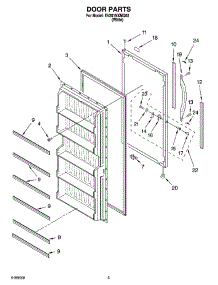 03 - Door Parts parts for Whirlpool Freezer EV201NXMQ02 from AppliancePartsPros.com