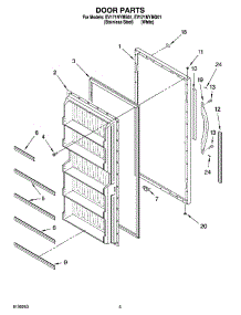 03 - Door Parts parts for Whirlpool Freezer EV171NYMS01 from AppliancePartsPros.com