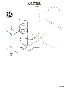 03 - Unit Parts parts for Whirlpool Freezer FCF070FXMQ01 from AppliancePartsPros.com