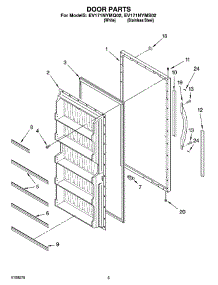 03 - Door Parts parts for Whirlpool Freezer EV171NYMQ02 from AppliancePartsPros.com