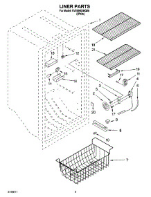 02 - Liner Parts parts for Whirlpool Freezer EV250NXMQ00 from AppliancePartsPros.com