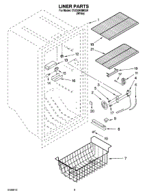 02 - Liner Parts parts for Whirlpool Freezer EV250NXMQ01 from AppliancePartsPros.com