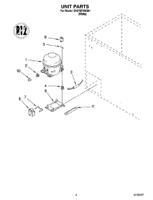 03 - Unit Parts parts for Whirlpool Freezer EH070FXMQ01 from AppliancePartsPros.com