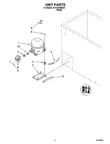 03 - Unit Parts parts for Whirlpool Freezer EH150FXMQ01 from AppliancePartsPros.com