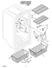 02 - Liner Parts parts for Whirlpool Freezer EV150NXMQ00 from AppliancePartsPros.com