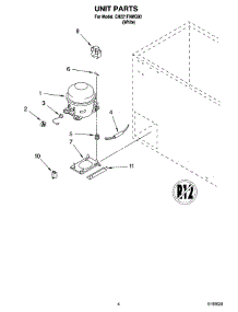 03 - Unit Parts parts for Whirlpool Freezer EH221FXMQ00 from AppliancePartsPros.com