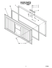 02 - Door Parts parts for Whirlpool Freezer EH150FXMQ00 from AppliancePartsPros.com