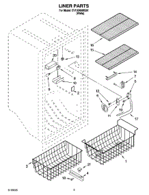 02 - Liner Parts parts for Whirlpool Freezer EV150NXMQ01 from AppliancePartsPros.com