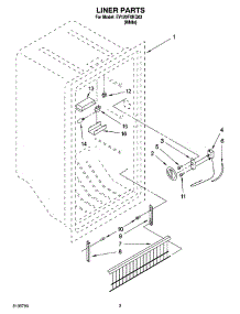 02 - Liner Parts Parts Not Illustrated parts for Whirlpool Freezer EV120FXKQ03 from AppliancePartsPros.com