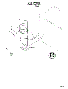 03 - Unit Parts parts for Whirlpool Freezer EH100FXKQ01 from AppliancePartsPros.com