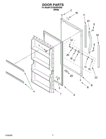 04 - Door, Optional parts for Whirlpool Freezer EV250NXKQ00 from AppliancePartsPros.com