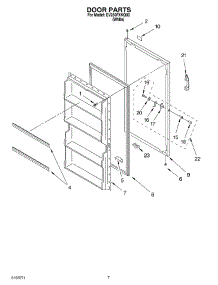 04 - Door, Optional parts for Whirlpool Freezer EV250FXKQ00 from AppliancePartsPros.com