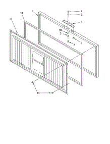 Door parts for Whirlpool Freezer EH150FXKQ00 from AppliancePartsPros.com