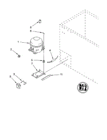Unit parts for Whirlpool Freezer EH150FXKQ00 from AppliancePartsPros.com
