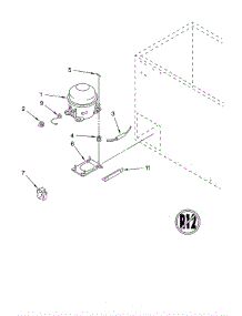Unit parts for Whirlpool Freezer EH050FXKQ00 from AppliancePartsPros.com