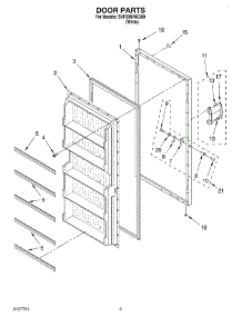 03 - Door parts for Whirlpool Freezer SVF20NRKQ00 from AppliancePartsPros.com