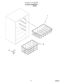 03 - Shelf parts for Whirlpool Freezer EV040FXHW00 from AppliancePartsPros.com