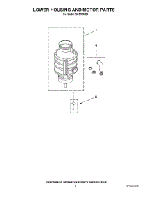 02 - Lower Housing And Motor Parts parts for Whirlpool Disposer GC5000XE5 from AppliancePartsPros.com