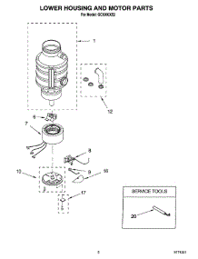 02 - Lower Housing And Motor Parts parts for Whirlpool Disposer GC5000XE2 from AppliancePartsPros.com