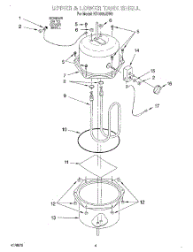 03 - Upper And Lower Tank Shell parts for Whirlpool Hot Water Dispenser HD1000JSW0 from AppliancePartsPros.com
