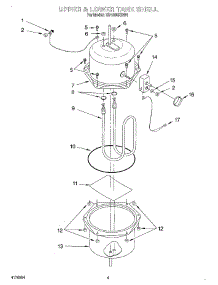 03 - Upper And Lower Tank Shell parts for Whirlpool Hot Water Dispenser HD1000XSW4 from AppliancePartsPros.com