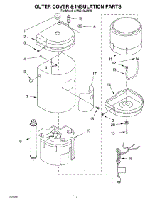 02 - Outer Cover & Insulation, Literature parts for Whirlpool Hot Water Dispenser AHWS160JWH0 from AppliancePartsPros.com