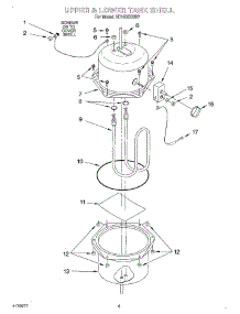 03 - Upper And Lower Tank Shell parts for Whirlpool Hot Water Dispenser HD1000XSW7 from AppliancePartsPros.com