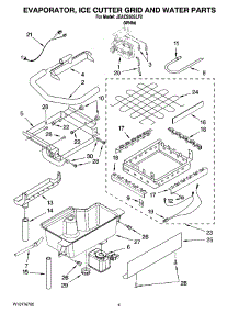 02 - Evaporator, Ice Cutter Grid And Water Parts parts for Whirlpool Ice Machine JEACS50SLF2 from AppliancePartsPros.com