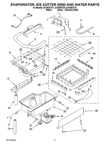 02 - Evaporator, Ice Cutter Grid And Water Parts parts for Whirlpool Ice Machine GI15NDXTS1 from AppliancePartsPros.com