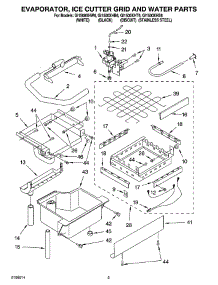 02 - Evaporator Ice Cutter Grid And Water Parts parts for Whirlpool Ice Machine GI1500XHW6 from AppliancePartsPros.com