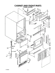 03 - Cabinet And Front parts for Whirlpool Ice Machine JVGC535W0 from AppliancePartsPros.com