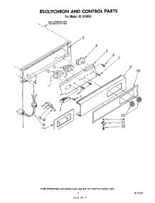 05 - Escutcheon And Control parts for Whirlpool Ice Machine EC5100XL from AppliancePartsPros.com
