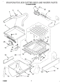03 - Evaporator, Ice Cutter Grid And Water parts for Whirlpool Ice Machine IACS50E1 from AppliancePartsPros.com